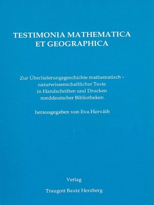 cover image of Testimonia Mathematica et Geographica
